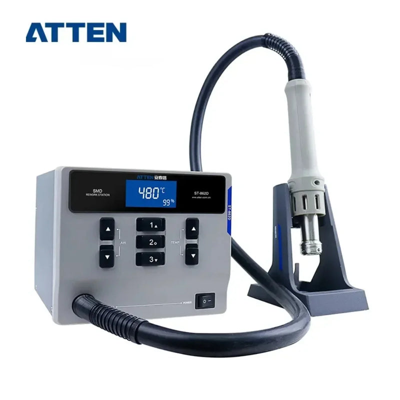 ATTEN ST-862D 110V / 220V 1000W Hot Air Gun Digital Display BGA Rework Station Automatic Sleep Repair Desoldering Station
