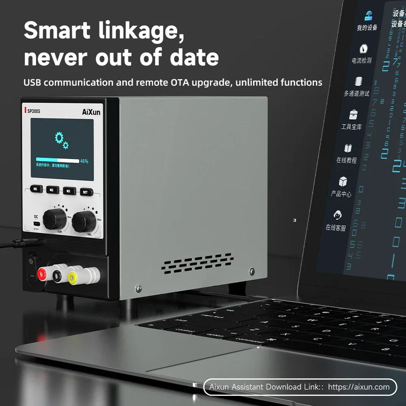 AIXUN SP3005 CNC Programmable DC Power Supply For Desktop Power Encoder Regulation Voltage And Current Dual Input Voltage