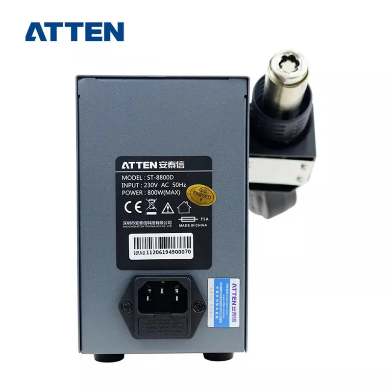 ATTEN 800W ST-8800D Heat Gun Adjustable Temperature Air Volume Anti-Static Hot Air Station BGA Solder Rework Station 110/220V
