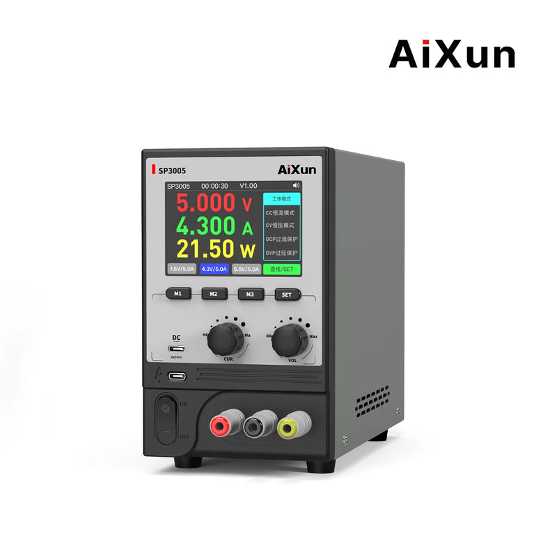 AIXUN SP3005 CNC Programmable DC Power Supply For Desktop Power Encoder Regulation Voltage And Current Dual Input Voltage