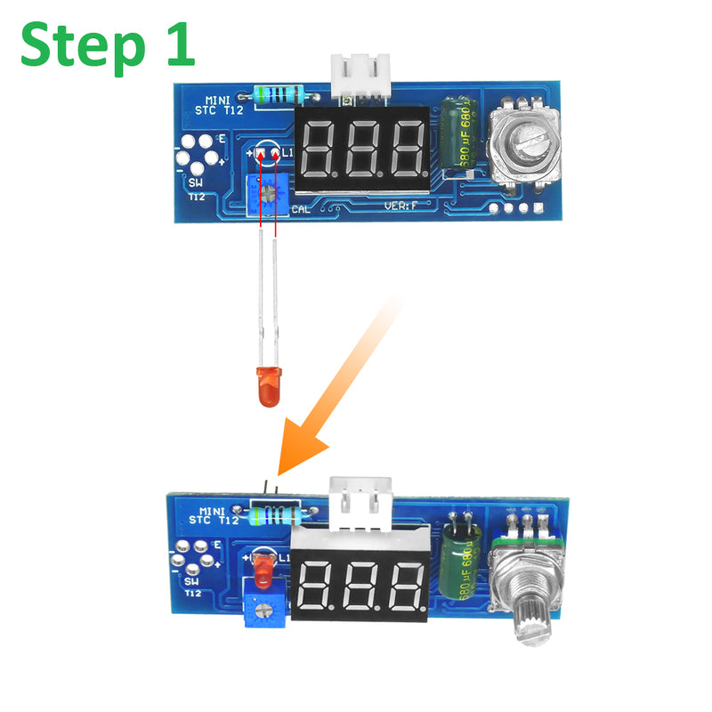 Electric Unit Digital Soldering Iron Station Temperature Controller Kits for HAKKO T12 Handle DIY kits w/ LED vibration switch