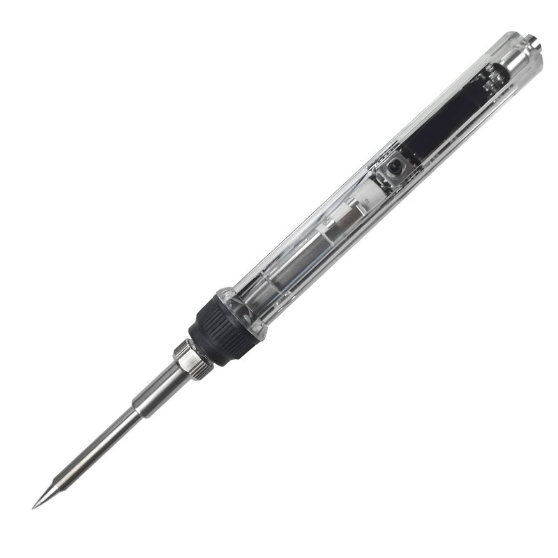 DC 12-24V 72W T12 Mini electric soldering iron adjustable temperature With OLED digital display Transparent plastic shell handle