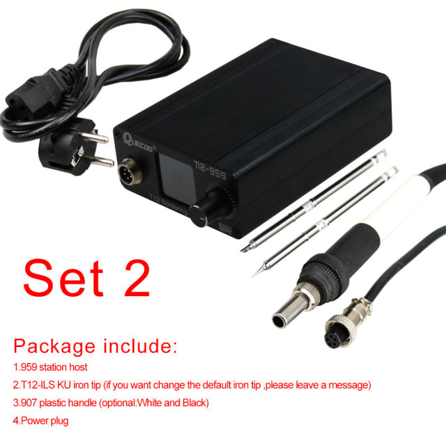 T12-959 V5.1 Soldering Station Electronic Soldering iron 2.6inch bigger Digital display and 5pin 907 handle iron tip