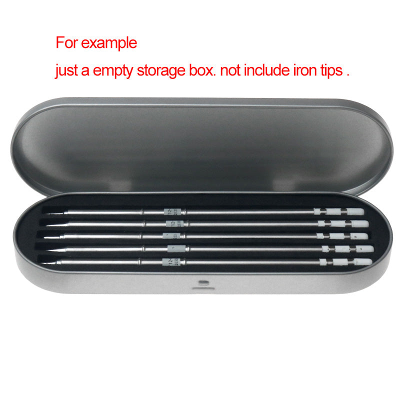QUECOO T12 series Solering iron tips storage box metal case for T12 Soldering iron tips