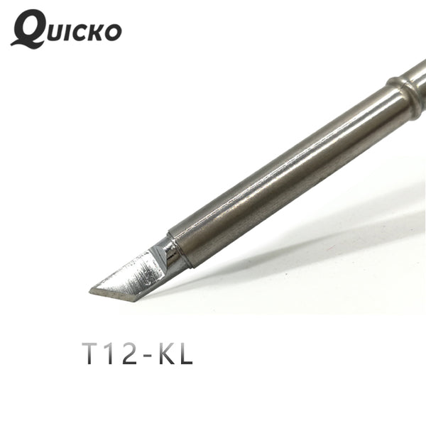QUICKO T12-KL Shape K Series Electronic Soldering Tips 70W Iron Solder Tip Welding Tools for FX907/9501 Handle 7s melt tin