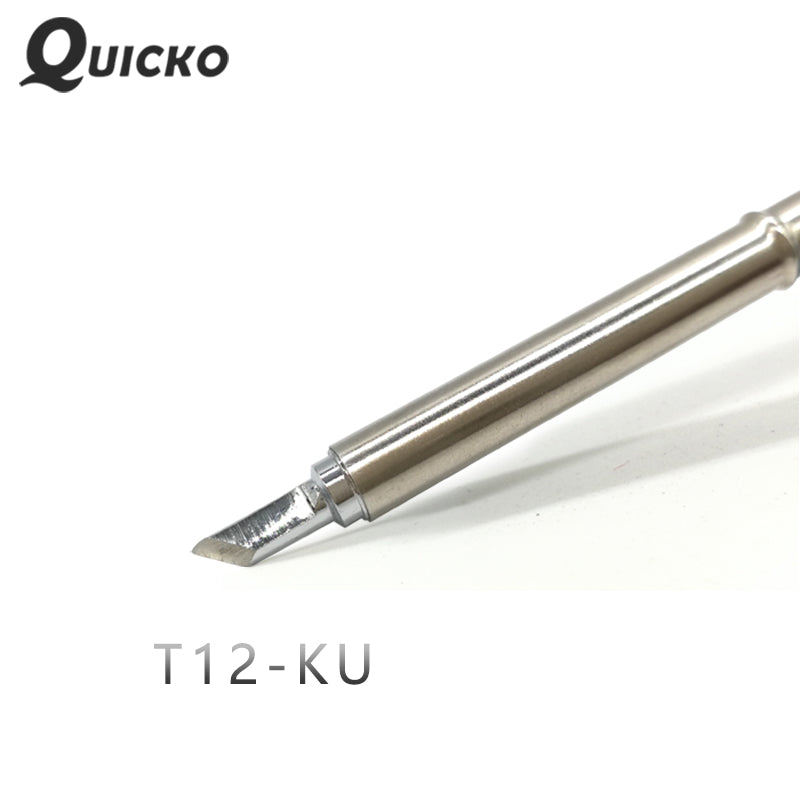 QUICK T12 Electronic Soldering Tips T12-KU Series Iron Solder Tip Welding Tools for FX907/9501 Handle T12 station