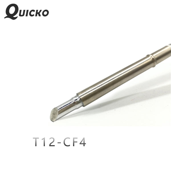 QUICKO T12-CF4 Shape C series Solder iron tips 70W for FX9501/907 T12 Handle OLED&amp;STC t12 LED Soldering station 7S melt tin