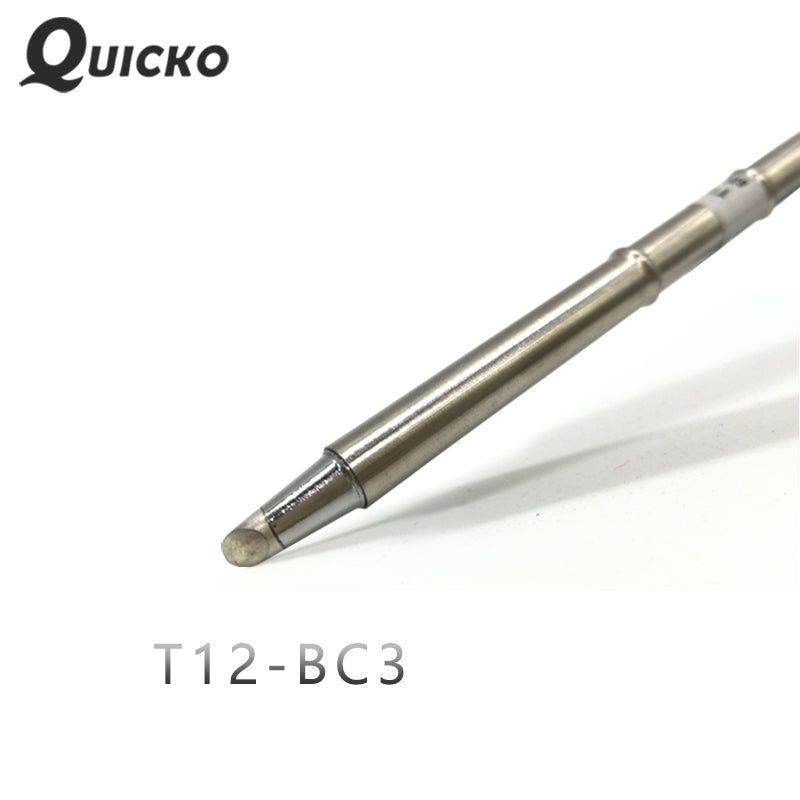 QUICKO T12-BC3 Solder iron tips  welding heads tools 220V 70W for FX9501/907 T12 Handle 7s melt tin OLED soldering station