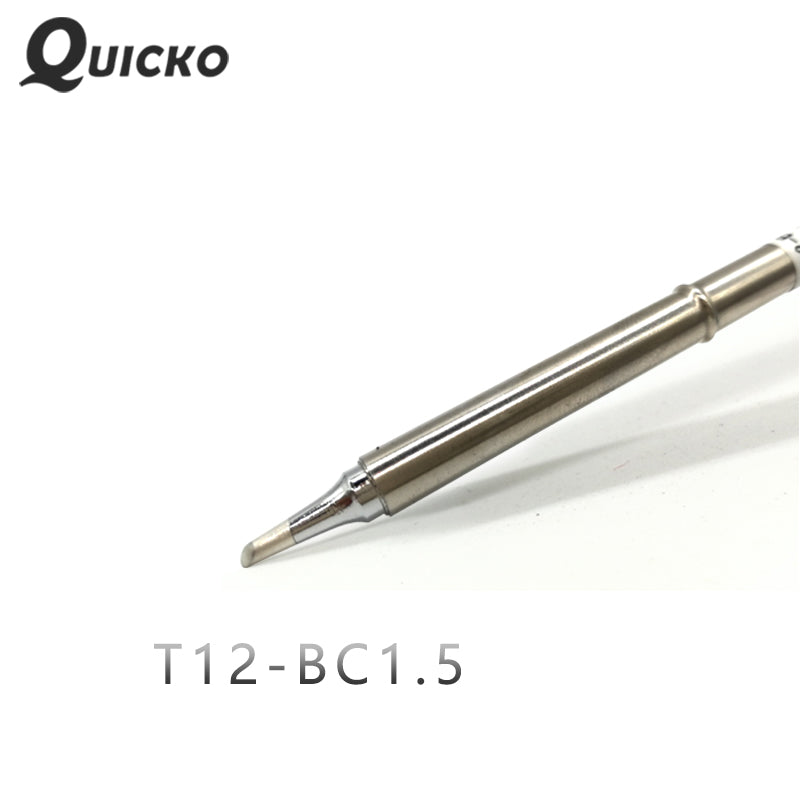 QUICKO Welding T12 Tip T12-BC1.5 Electronic Soldering Tips  Shape For T12 handle FX951 FM2028 Soldering Handle 7S melt tin