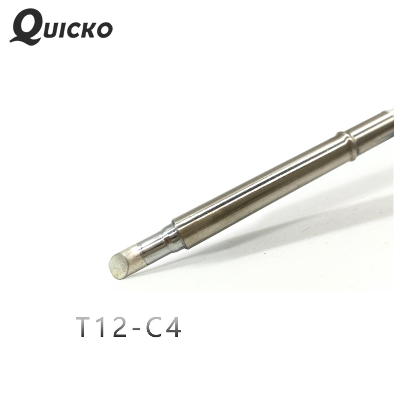 QUICKO T12-C4 Shape C series Solder iron tips  welding heads tools  for FX9501/907 T12 Handle OLED&amp;LED station 7S melt tin