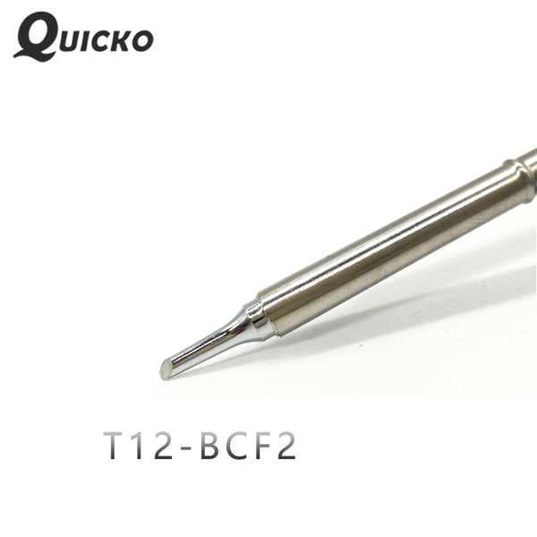 QUICKO T12-BCF2 Welding Tools solder iron tips for FX952/951/9501/907 Handle LED&amp;OLED soldering station 7s melt tin