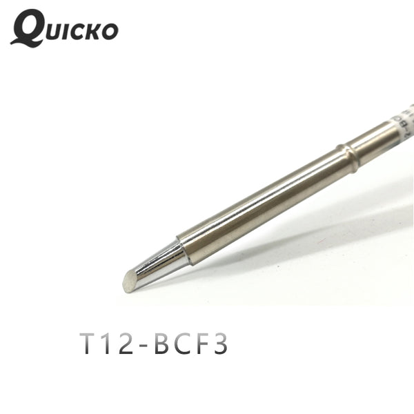 QUICKO T12-BCF3 Electronic Tips Welding Tools solder iron for FX907/9501 Handle LED&amp;OLED soldering station 7s melt tin