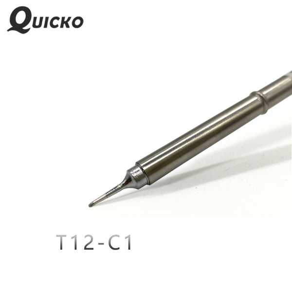 QUICKO T12-C1 Shape C series Solder iron tips  welding heads tools 70W for FX9501/907 T12 Handle OLED&amp;LED station