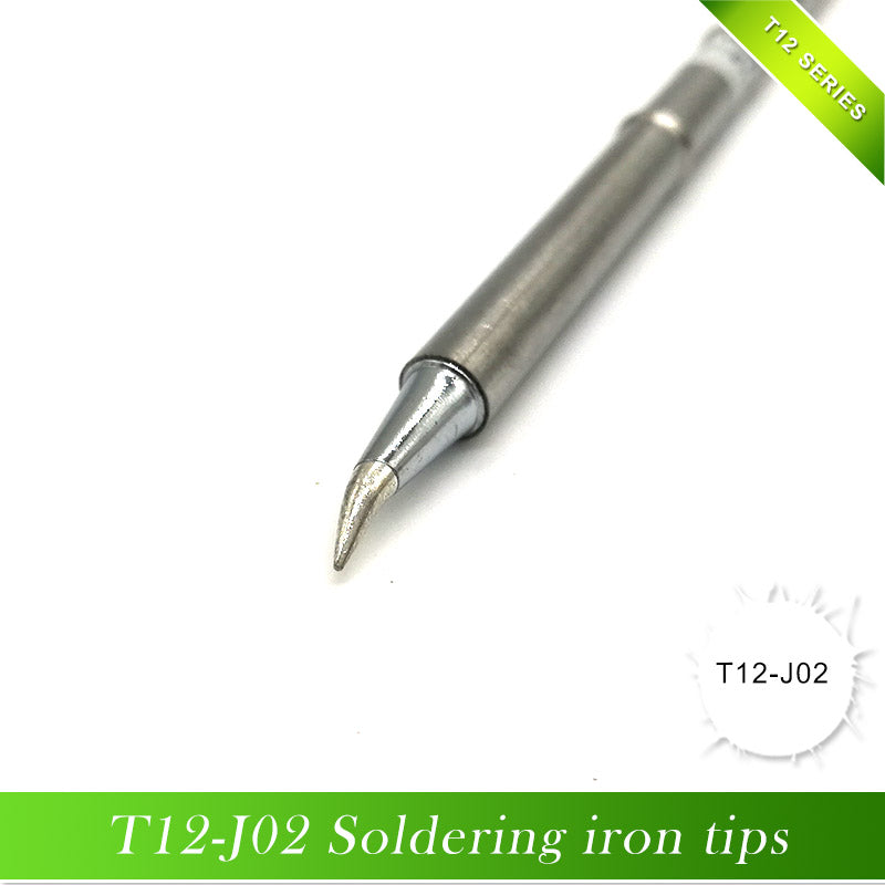 QUICKO T12-J02 1pc Electronic Soldering Iron Tips for FX-951 Welding Iron station ,Short bend tip 24V 75w 20000 Soldering Joints