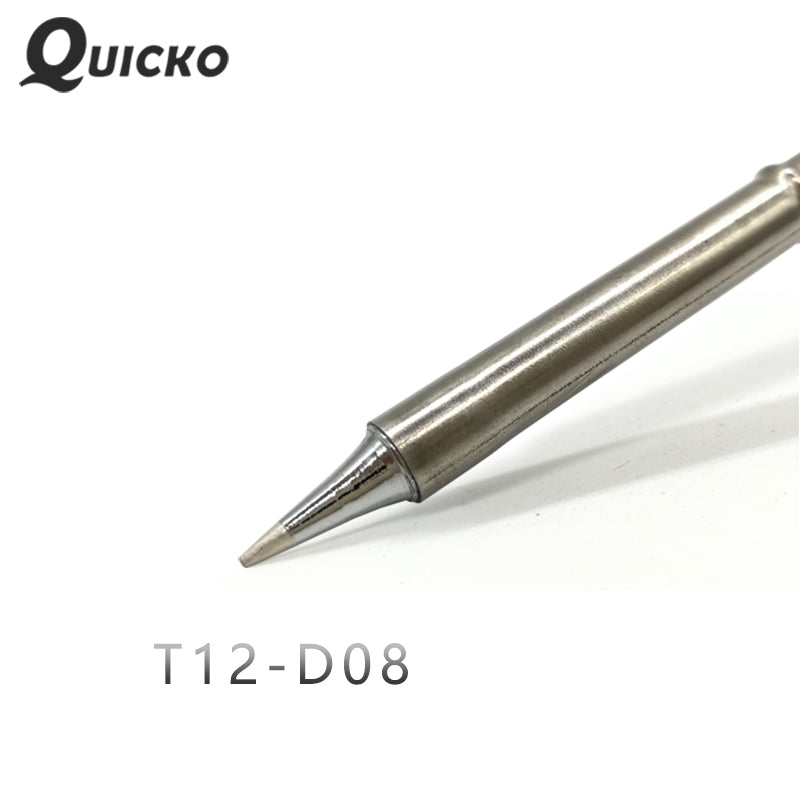 QUICKO T12-D08 Shape D series Welding iron tips  70W for FX9501/951/907 T12 Handle OLED&amp;LED station