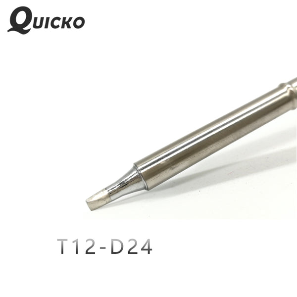 QUICKO T12-D24 D52 Shape D series Welding iron tips for FX9501/951/907 T12 Handle OLED&amp;STC-LED T12 Soldering station 7s melt tin