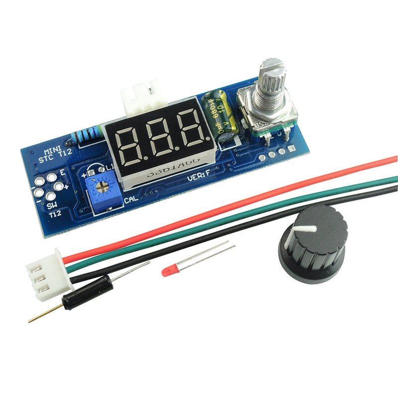 Electric Unit Digital Soldering Iron Station Temperature Controller Kits for HAKKO T12 Handle DIY kits w/ LED vibration switch